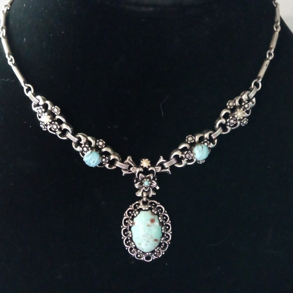 Vintage 1940s Turquoise Necklace